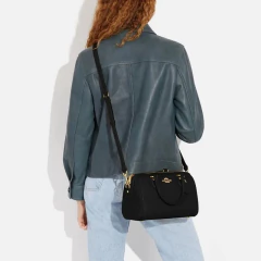 Bolsa Coach Rowan Satchel Bag- Black