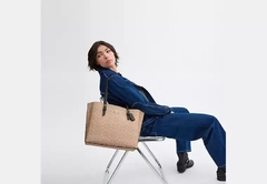 Bolsa Coach Mollie Tote em Canvas Signature - Marrom/Preto na internet