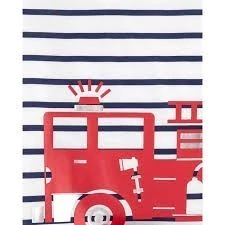 Pijama 3 peças Carters " Firetruck" - 2K479810 - Tamanho 5 anos - comprar online
