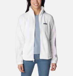 Jaqueta Fleece Feminina Columbia Regular Fit - Off White - Tamanho M