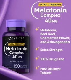 Melatonina 40mg - Fast Dissolve - 150 Comprimidos Sublinguais Carlyle na internet