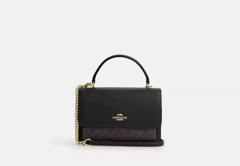 Bolsa Klare Coach - Preta/Marrom Escuro