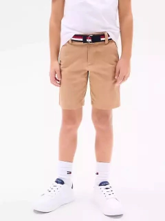 Bermuda Sarja Tommy Hilfiger Cáqui com Cinto - TH20 - Tamanho 12 anos na internet