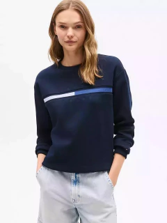 Moletom Tommy Hilfiger Feminino Azul Marinho - TH6292 - Tamanho GG - comprar online