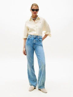 Camisa de Linho Feminina Tommy Hilfiger Creme- Tamanho PP - comprar online