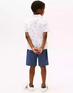 Camiseta Strech Polo Tommy Hilfiger Branca - TH6716 - Tamanho 8 - 10 anos - loja online