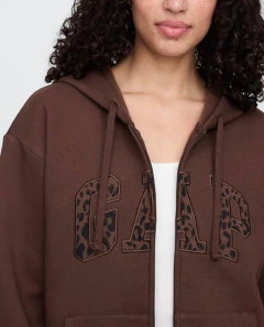 Conjunto Moletom GAP Feminino Zíper Marrom - GAP08- Tamanho P - Mimos de Orlando