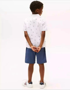 Camiseta Strech Polo Tommy Hilfiger Branca - TH6716 - Tamanho 12 - 14 anos - loja online