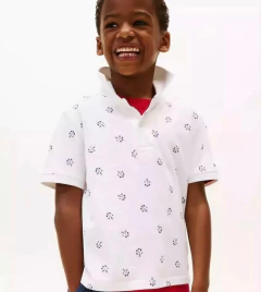 Camiseta Strech Polo Tommy Hilfiger Branca - TH6716 - Tamanho 12 - 14 anos na internet