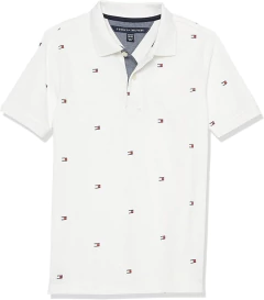 Camiseta Polo Tommy Hilfiger Branca com Logo - TH9424 - Tamanho 12 - 14 anos - comprar online