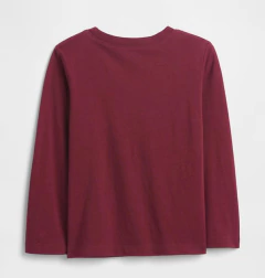 Imagem do Camiseta Manga Longa Gap Bordô - GAP08 - Tamanho 4 anos