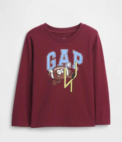 Camiseta Manga Longa Gap Bordô - GAP08 - Tamanho 4 anos - Mimos de Orlando