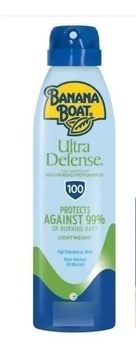 Protetor Solar Ultra Defense FPS 100 Banana Boat Spray - EXP 04/28