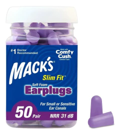 Mack`s Slim Fit Protetor Auricular Earplug Roxo 50 Pares