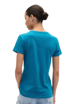 Camiseta Feminina Azul Petróleo - GAP 501 - Tamanho PP - Mimos de Orlando