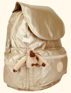 Mochila Kipling Dourada Ezra na internet