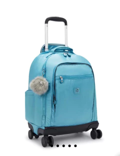 Imagem do Conjunto escolar Kipling - Mochila de rodinhas, estojo e lancheira - Aqua Tides Met