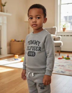 Conjunto Moletom Baby Tommy Hilfiger Cinza - TH819 - Tamanho 24 meses na internet