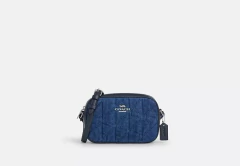 Bolsa Coach Jamie Mini Camera Bag With Quilting Silver/Denim - comprar online