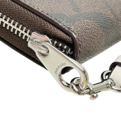 Imagem do Carteira Coach Long Zip Around In Signature Canvas - Brown
