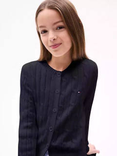 Cardigan Tommy Hilfiger Azul Marinho - TH639 - Tamanho 8 - 10 anos - comprar online