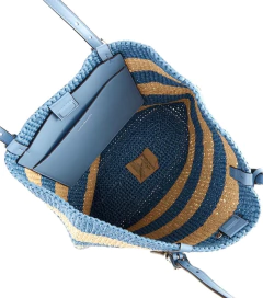 Bolsa de palha Michael Kors Quinn Large North - South - Azul na internet