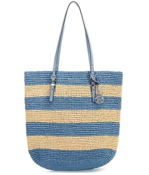 Bolsa de palha Michael Kors Quinn Large North - South - Azul - comprar online
