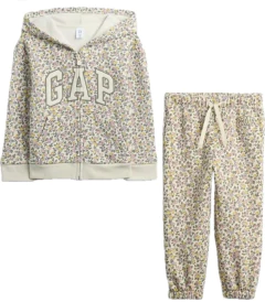 Conjunto Infantil Moletom Fleece GAP Creme/Flores - GAP25- Tamanho 4 anos na internet