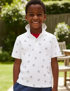 Camiseta Strech Polo Tommy Hilfiger Branca - TH6716 - Tamanho 8 - 10 anos - comprar online