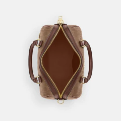 Bolsa Coach Rowan satchel bag in signature canvas Tan/Brown - Mimos de Orlando
