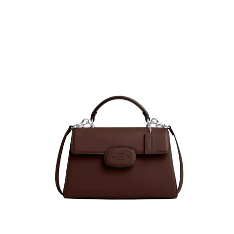 Bolsa Coach Eliza Top Handle Bag Marrom Escuro - comprar online