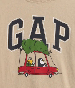 Camiseta Gap Bebê Marrom Claro - GAP334 - Tamanho 6 - 12 meses na internet