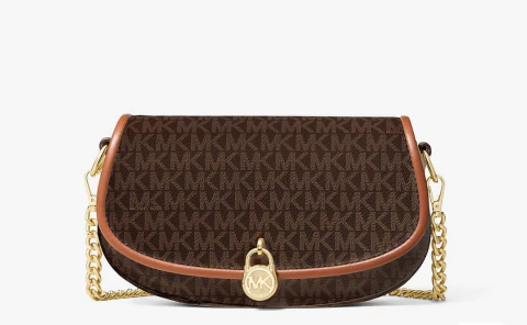 Bolsa Michael Kors Mila Small Signature Logo Brown