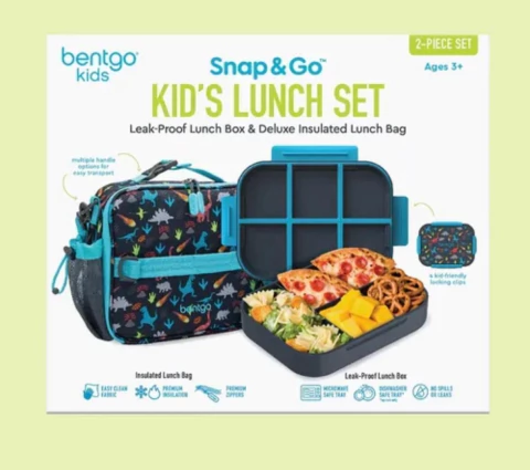 Bentgo 2 peças Kids Snap & Go Lunch Set Dinossauros - comprar online
