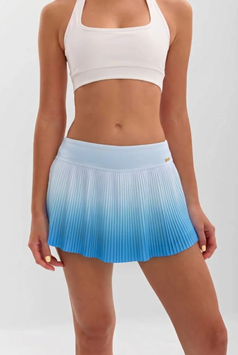 Pollera de Tenis Emma Degradé Celeste