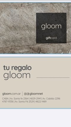 Gift Card - Seleccioná el monto a regalar! en internet