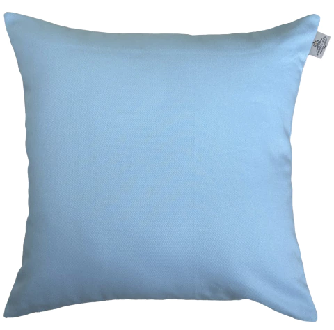 Capa de Almofada 45x45 Sarja Liza Azul Claro