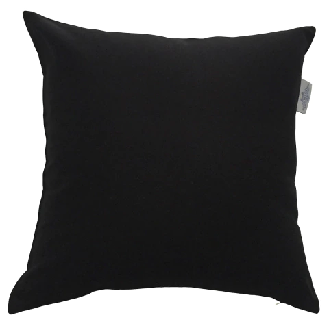 Capa de Almofada 50x50 Sarja Lisa Preta