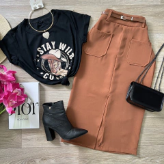 Saia Midi Alfaiataria - BellaChic