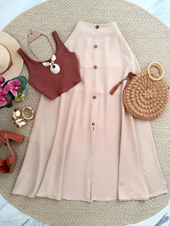 Saia Longa Linho - BellaChic