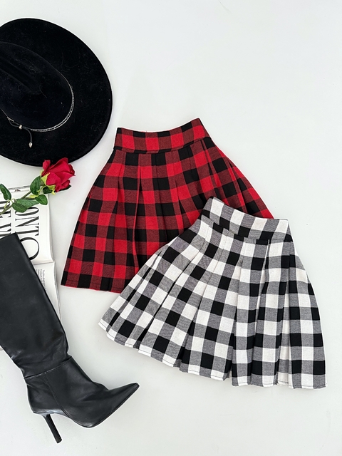 Saia Plissada Flanelada - comprar online