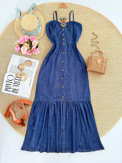 Vestido Longo Jeans Tencel - comprar online