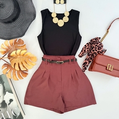 Shorts Alfaiataria C/Cinto na internet