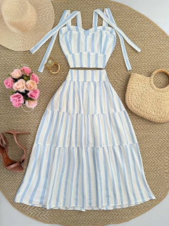 Conjunto Cropped + Saia Midi - BellaChic
