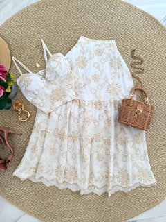 Conjunto Cropped e Saia Midi Lese - comprar online