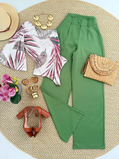 Calça Pantalona Linho - BellaChic