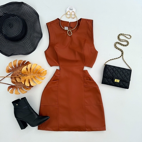 Vestido Couro Eco
