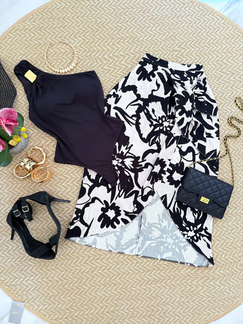 Saia Midi Linho - comprar online