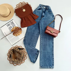 Blusa Peplum Tricô Modal na internet