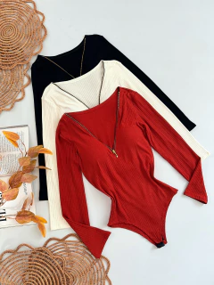 Body Canelado C/ Zíper - comprar online